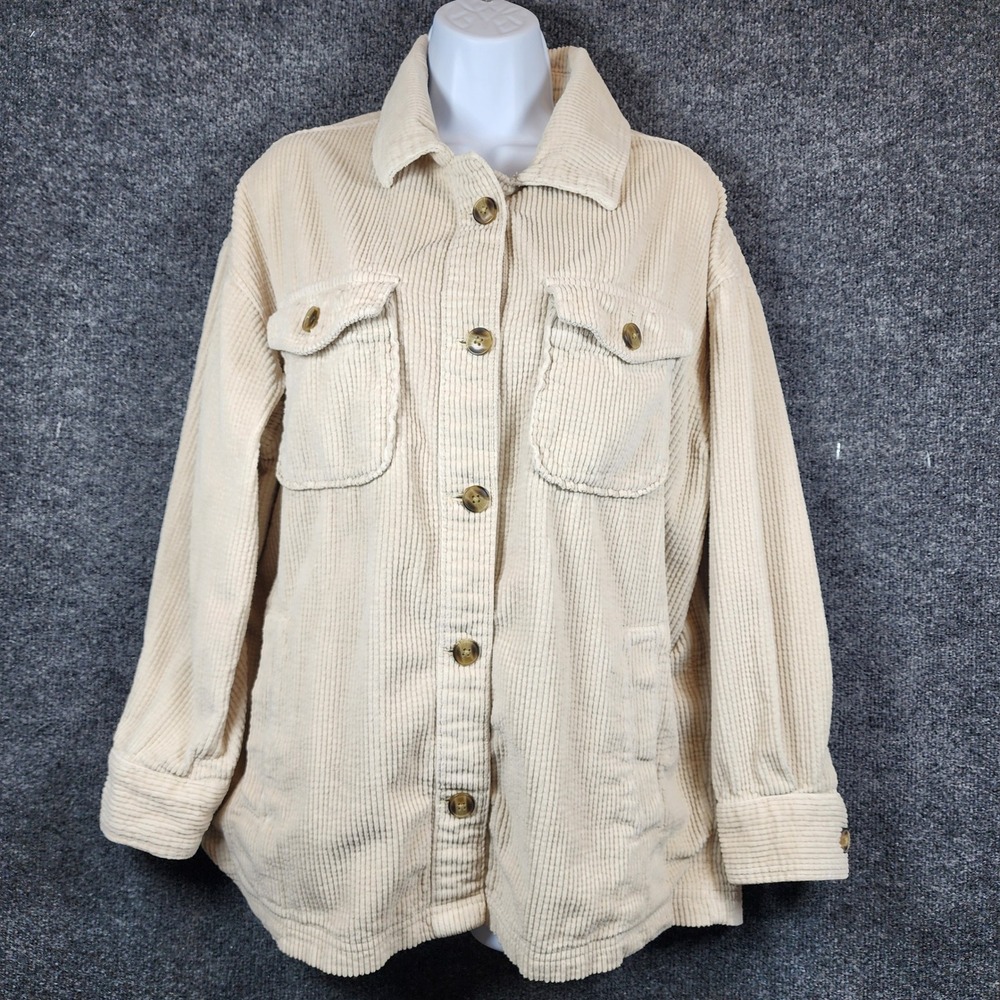 Aerie Women Corduroy Jacket Size M Coastal Cottagecore Shacket Oversized